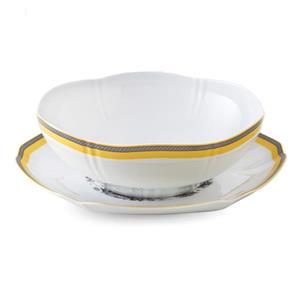 سرویس قاب و قدح چینی زرین ایران مدل هگزان پالادیوم درجه یک Zarin Iran Porcelain Inds Hexan Palladium Bowl And Dish Set High Grade