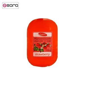 صابون گلیسرینه میوه‌ای کاپوس مدل Strawberry وزن 100 گرم Kappus Strawberry Vegetable Oil Soap 100gr