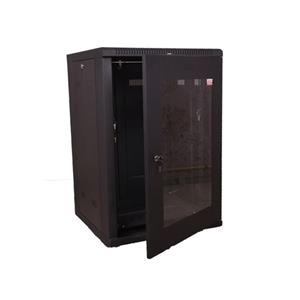 رک ایستاده آلترو عمق 60 سانتیمتر و ارتفاع 18 یونیت درب شیشه ای با فریم فلزی و جانبی مدل AS1860D2