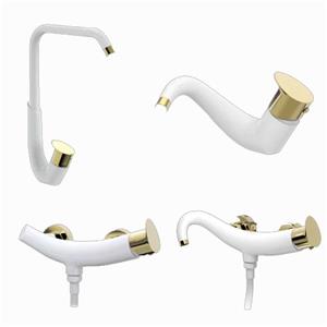 ست شیرآلات فیروزه مدل هما طلایی