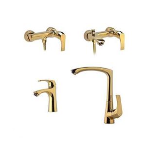 ست شیرآلات فیروزه مدل آرکا مشکی طلایی