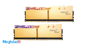 رم جی اسکیل Trident Z Royal Gold 16GB 8GBx2 4000MHz CL18 دسکتاپ دوکاناله تریدنت زد رویال با فرکانس ۴۰۰۰ مگاهرتز حافظه ۱۶ گیگابایت 