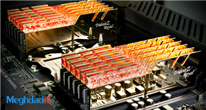 رم جی اسکیل Trident Z Royal Gold 16GB 8GBx2 4000MHz CL18 دسکتاپ دوکاناله تریدنت زد رویال با فرکانس ۴۰۰۰ مگاهرتز حافظه ۱۶ گیگابایت 