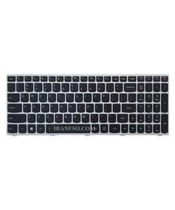 کیبرد لپ تاپ لنوو IdeaPad G50-70 مشکی-با بک لایت-با فریم نقره ای