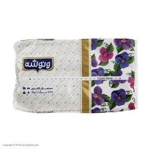 دستمال کاغذی 100 برگ ونوشه طرح Flower بسته 10 عددی