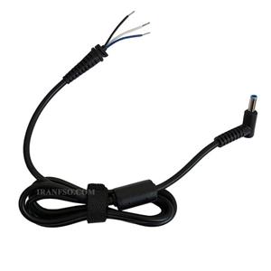 کابل آداپتور لپ تاپ اچ پی سر فیش آبی سوزن دار-سر کج سه سیم