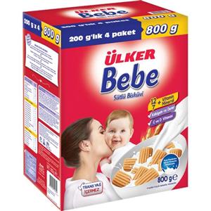 بیسکویت اولکر ب ب Ulker Bebe وزن 800 گرم (4*200 گرم)