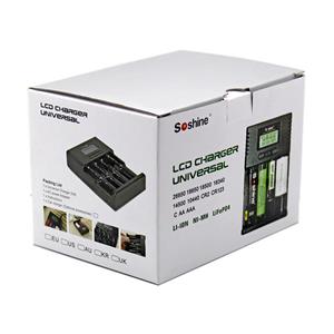 شارژر باتری شارژی یونیورسال مدل H4 سوشاین Soshine LCD Li ion NiMH LiFePO4 Battery Charger 