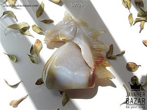 تندیس عقیق طرح اسب بی نظیر دست ساز - کد 50126
