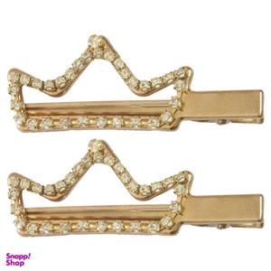 گیره مو زنانه طرح تاج کد HN1203 بسته 2 عددی