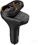 Porodo Wireless FM Transmitter Car Charger 4.8A - Black