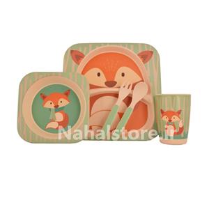 ظرف غذای کودک ( 5 پارچه )( بامبو فایبر ) - روباه 