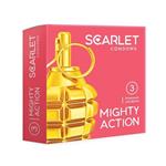 کاندوم اسکارلت مدل MIGHTY ACTION بسته ۳ عددی