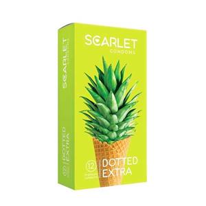 کاندوم اسکارلت مدل Dotted Extra بسته 12 عددی