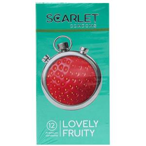 کاندوم اسکارلت مدل LOVELY FRUITY بسته ۱۲ عددی