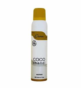 اسپری خوشبوکننده بدن زنانه درکس رایحه عطر کوکو شانل حجم 200 میلی لیتر Derex Coco Chanel Body Spray For Women 200ml