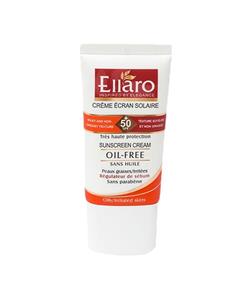 ضد آفتاب فاقد چربی  مدل Teinte Foncee Spf+50حجم 40 میلی لیتر الارو Ellaro Foncee Teinte Sunscreen Cream Spf50 40ml