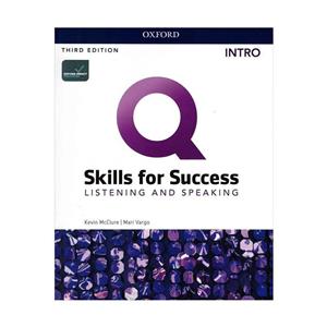 کتاب Q Skills for Success  Intro Listening and Speaking 3rd +DVD انتشارات  Oxford آکسفورد