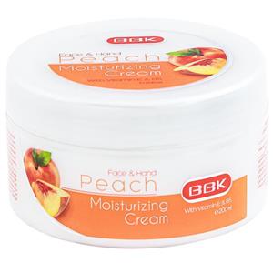 کرم مرطوب کننده ببک مناسب دست صورت با رایحه هلو حجم 200 میل Bbk Peach Moisturizing Cream ml 