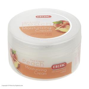 کرم مرطوب کننده ببک مناسب دست صورت با رایحه هلو حجم 200 میل Bbk Peach Moisturizing Cream ml 