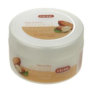 کرم مرطوب کننده ببک مناسب دست و صورت با رایحه بادام حجم 200 میل Bbk Almond Moisturizing Cream 200 ml