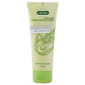 کرم مرطوب کننده ببک مناسب دست صورت حاوی روغن اووکادو حجم 75 میل Bbk Avocado Oil Face And Hand Moisturizing Cream 75ml 