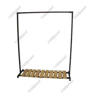 رگال پروفیلی مشکی با طبقه چوبی کد ۴۰۰۶۵۵