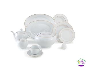 سرویس غذاخوری 102 پارچه چینی زرین ایران سری ایتالیا اف مدل درجه عالی Zarin Iran Italia F Pieces Porcelain Dinnerware Set Top Grade 