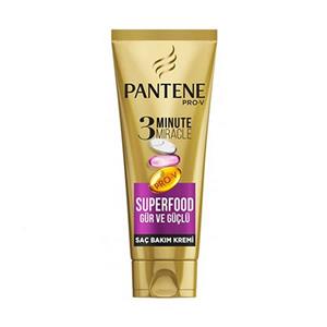 ماسک مو پنتن مدل SUPERFOOD مقدار 200 میلی لیتر Pantene 3 Minute Superfood Hair Mask For Damage And Dry 200ml 