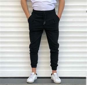 شلوار مردانه بندی مشکی بنگال