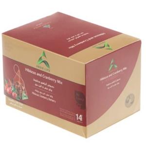 دمنوش گیاهی چای ترش کرن بری ارسیس بسته 14 عددی Arsis Life Hibiscus and Craberry Mix Pack of 