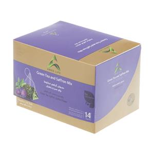 دمنوش گیاهی مخلوط ارسیس با طعم چای سبز زعفران بسته 14 عددی t Arsis Life Green Tea and Saffron Mix Herbal Pack of 