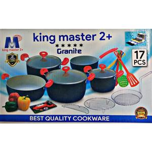 سرویس قابلمه ۱۷ پارچه گرانیتی کینگ مستر