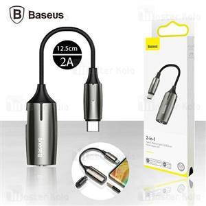 کابل تبدیل تایپ سی اتصال همزمان هندزفری و شارژر Baseus L60S Converter CATL60S-0A...