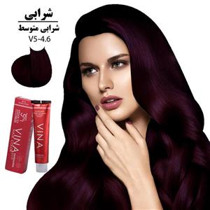 رنگ مو وینا ۱۲۵میل کراتینه شرابی متوسط V5-4.6