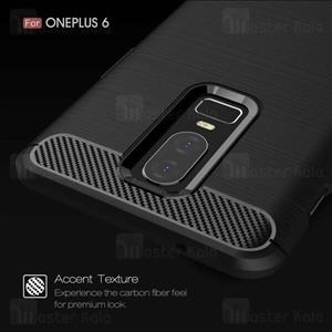 قاب محافظ ژله ای وان پلاس OnePlus 6 / A6000 Rugged Armor Fiber Carbon 