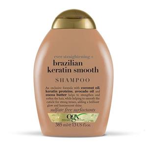 شامپو او جی ایکس مدل Brazilian Keratin Smooth حجم 385 میلی لیتر Ogx Shampoo And Conditioner Ever Straightening With 385Ml Pack Of 2 