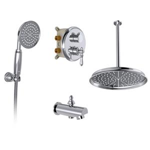 شیر دوش توکار شودر مدل زیگموند کروم تیپ 4 Brass