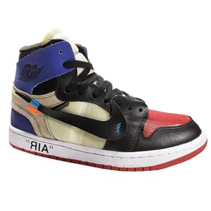 کتونی اسپرت مردانه مدل نایک ایرجردن1 ساقدار Nike Air jordan1 رنگ سفید مشکی قرمز کد 51401