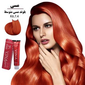 رنگ مو وینا ۱۲۵میل کراتینه بلوند مسی متوسط K6 7.4 