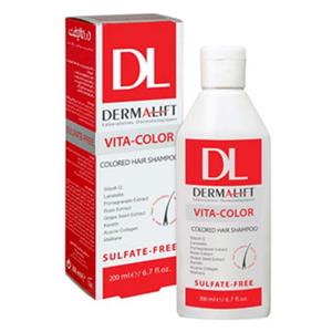 شامپو موهای رنگ شده ویتا کالر درمالیفت | Dermalift Vita Color Colored Hair Shampoo Dermalift Vita Color Sulfate Free Colored Hair Shampoo 200ml