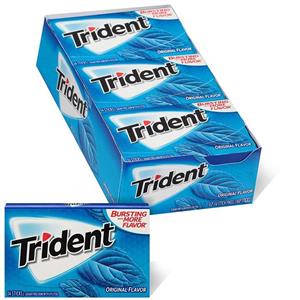 ادامس تریدنت نعنا تند بسته 12 عددی Original Trident 