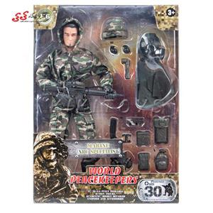 اکشن فیگور سرباز با تجهیزات نظامی برند ام  اند سی-WORLD PEACEKEEPERS WITH ACCESSORIES