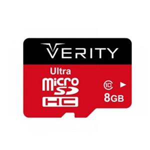 کارت حافظه microSDHC وریتی ظرفیت ۸ گیگ همراه با آداپتور SD