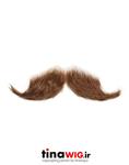 سبیل مصنوعی قهوه ای روشن مدل هَندِلبار ۱۰ mustache handlebar