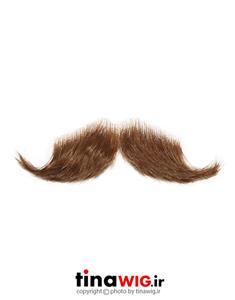 سبیل مصنوعی قهوه ای روشن مدل هَندِلبار ۱۰ mustache handlebar