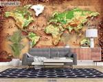 پوستر دیواری طرح نقشه جهان ۴۲۰۵-DA