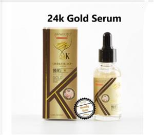 سرم کلاژن دار و ضد چروک صورت طلای 24 عیار کیانسوتو QIANSOTO 24K GOLD SERUM 