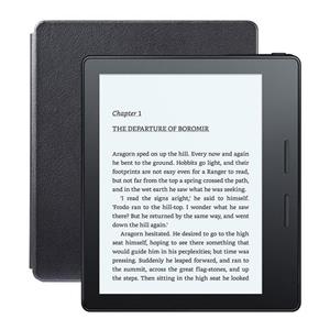 کتابخوان آمازون مدل نیو کیندل اوسیس با کاور شارژر چرمی Amazon New - Kindle Oasis E-reader with Leather Charging Black Cover -4GB