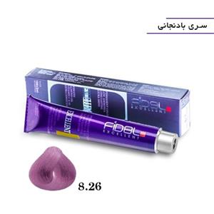 رنگ موی فیدل سری بادنجانی شماره fidel hair color 8.26 